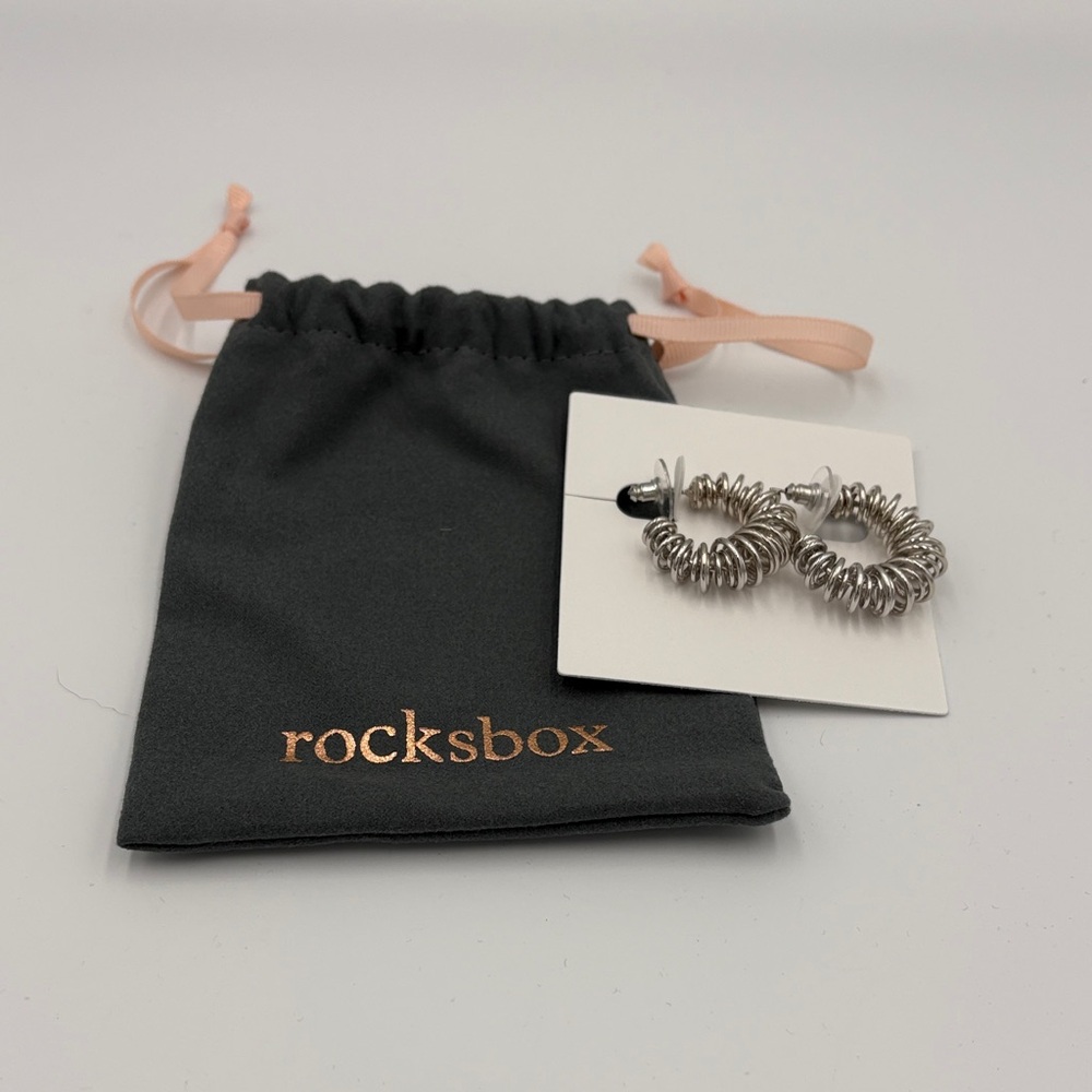 Brand New Rocksbox Silver Spiral Earrings